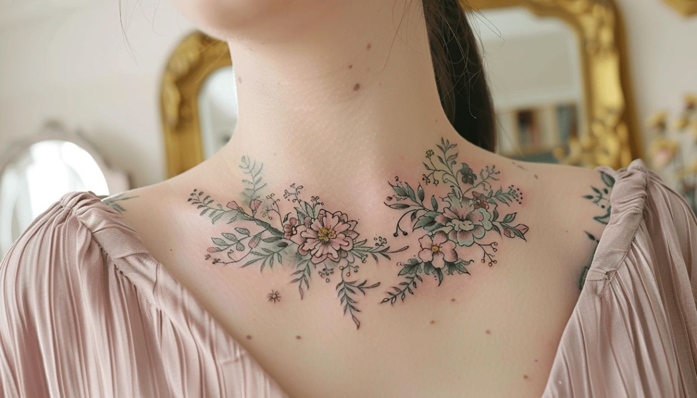Les tendances de tatouages féminins pour le cou et leurs significations